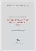 Copertina libro <b>Relazione sullo stato della monarchia (1784)</b>