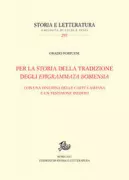 Copertina libro <b>Per la storia della tradizione degli Epigrammata Bobiensia</b>