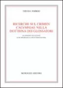Copertina libro <b>Ricerche sul crimen calumniae nella dottrina dei glossatori</b>