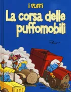 Copertina libro <b>La corsa delle puffomobili<br></b>(titolo originale o altro titolo: <i>La course des schtroumpfomobiles</i>)