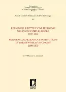 Copertina libro <b>Religione e istituzioni religiose nell'economia europea, 1000-1800</b>