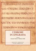 Copertina libro <b>L'errore in epigrafia</b>