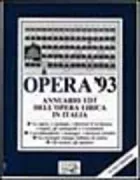 Copertina libro <b>Opera '93</b>