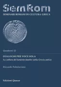 Copertina libro <b>Dialoghi per voce sola</b>