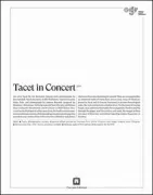 Copertina libro <b>Tacet in concert</b>