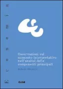 Copertina libro <b>Osservazioni sul momento interpretativo nell'analisi delle componenti principali</b>