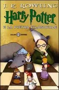 Copertina libro <b>Harry Potter e la pietra filosofale<br></b>(titolo originale o altro titolo: <i>Harry Potter and the philosopherʼs stone</i>)