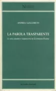 Copertina libro <b>La parola trasparente</b>