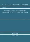 Copertina libro <b>Coesistenze linguistiche nell'Italia pre- e postunitaria</b>