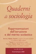 Copertina libro <b>Rappresentazioni dell'istruzione e del merito scolastico</b>