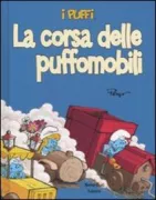 Copertina libro <b>La corsa delle puffomobili<br></b>(titolo originale o altro titolo: <i>La course des schtroumpfomobiles</i>)
