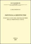 Copertina libro <b>Nonnulla distinctio</b>