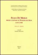 Copertina libro <b>Felice de Merlis, prete e notaio in Venezia ed Ayas</b>