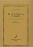 Copertina libro <b>Tra filologia e storia</b>