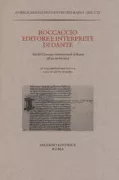 Copertina libro <b>Boccaccio editore e interprete di Dante</b>