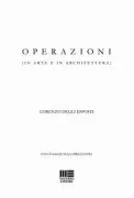 Copertina libro <b>Operazioni (in arte e in architettura)</b>
