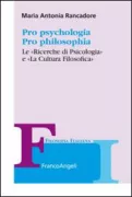 Copertina libro <b>Pro psychologia pro philosophia</b>