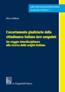 Copertina libro <b>L'accertamento giudiziario della cittadinanza italiana iure sanguinis</b>