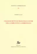 Copertina libro <b>I manoscritti di Francesco Ciceri nella Biblioteca Ambrosiana</b>