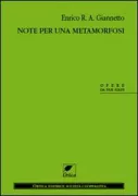 Copertina libro <b>Note per una metamorfosi</b>
