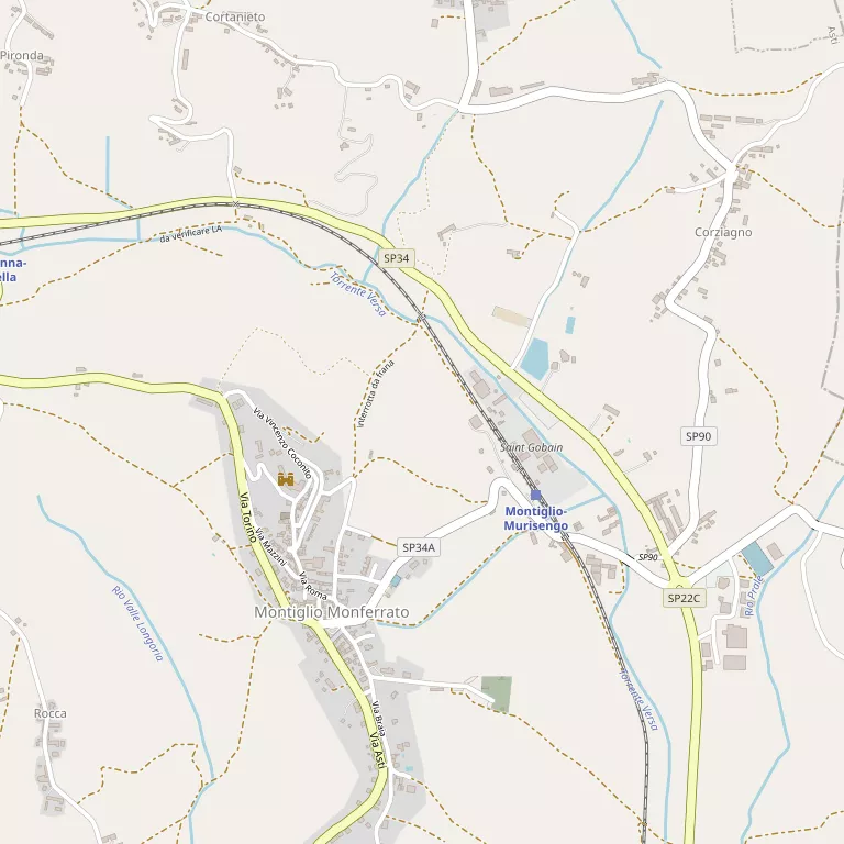 Mappa MONTIGLIO MONFERRATO