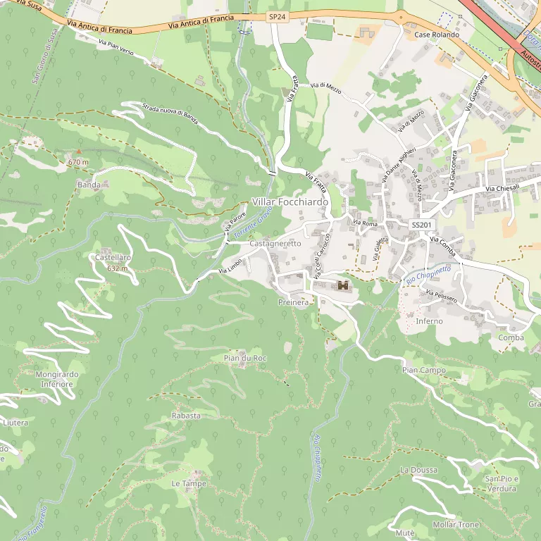 Mappa VILLAR FOCCHIARDO