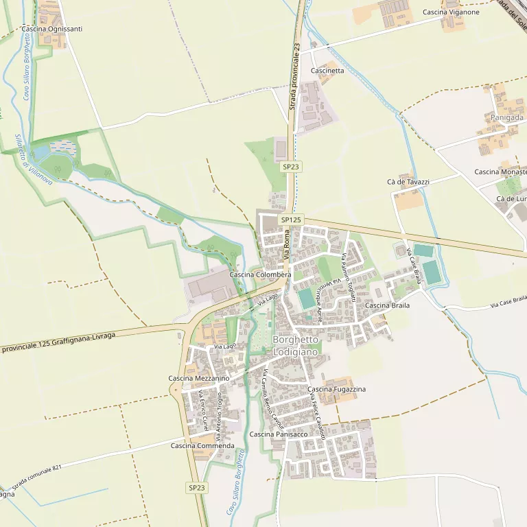 Mappa BORGHETTO LODIGIANO