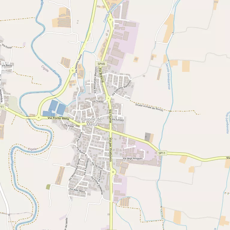 Mappa PAVONE DEL MELLA