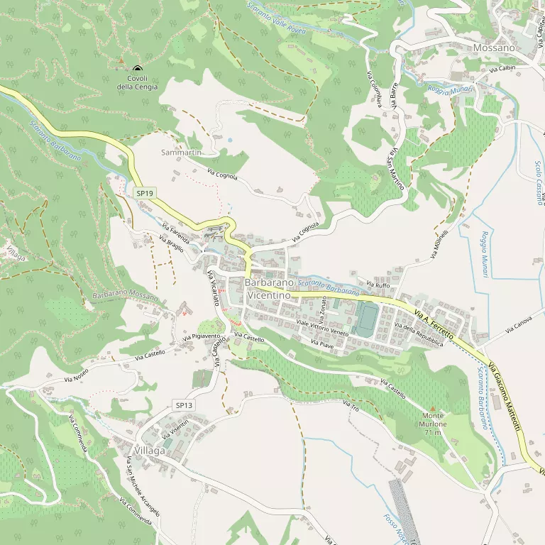 Mappa BARBARANO MOSSANO