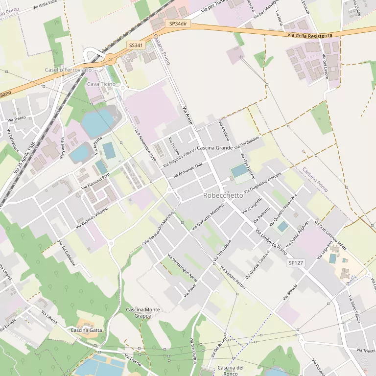 Mappa ROBECCHETTO CON INDUNO