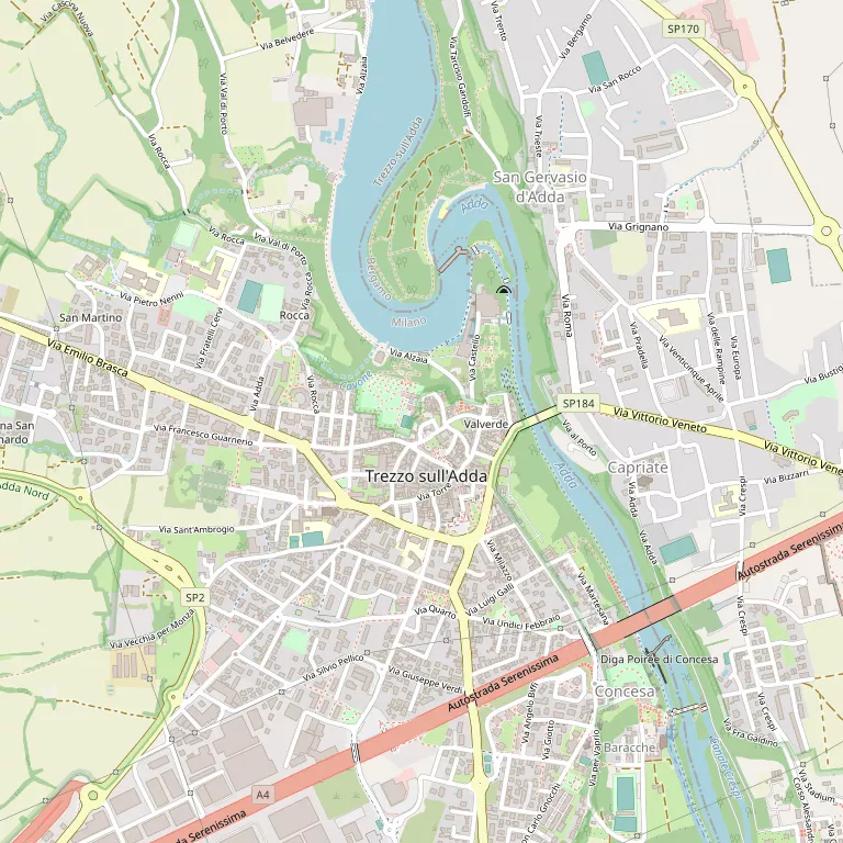 Mappa TREZZO SULL'ADDA