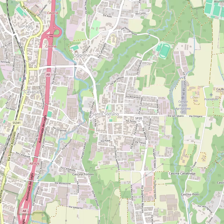 Mappa OGGIONA CON SANTO STEFANO