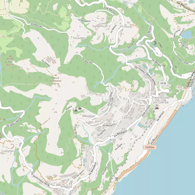 Mappa TREMOSINE SUL GARDA