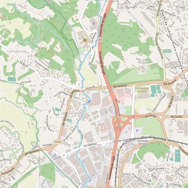 Mappa MONTANO LUCINO