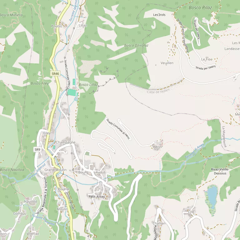 Mappa ANTEY-SAINT-ANDRE'