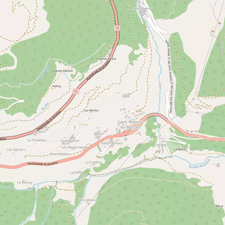Mappa SAINT-RHEMY-EN-BOSSES