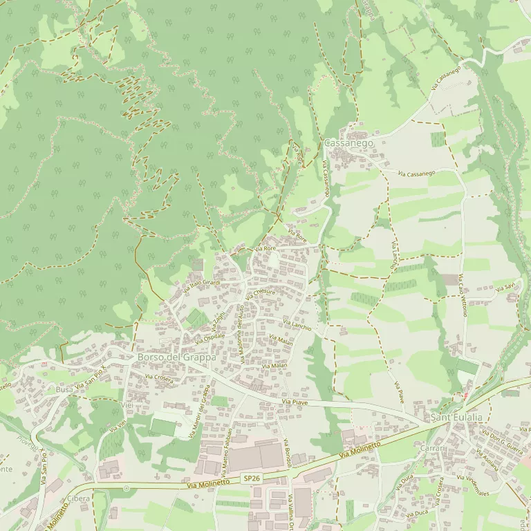 Mappa BORSO DEL GRAPPA