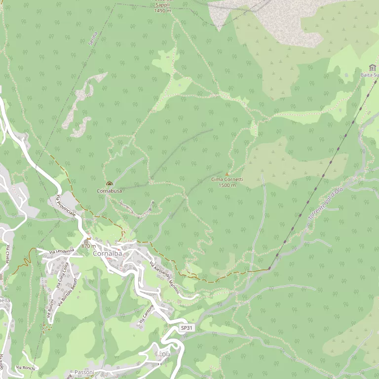 Mappa CORNALBA