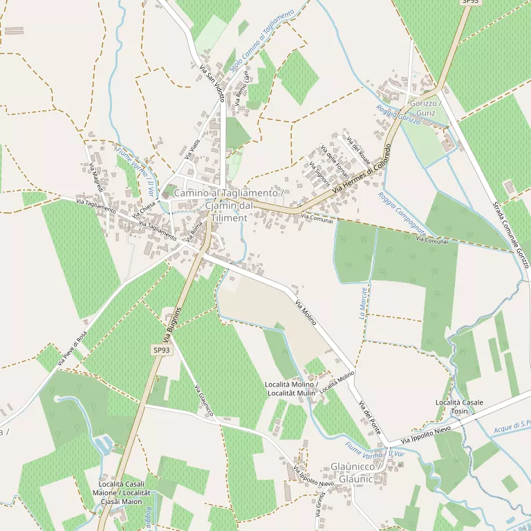 Mappa CAMINO AL TAGLIAMENTO