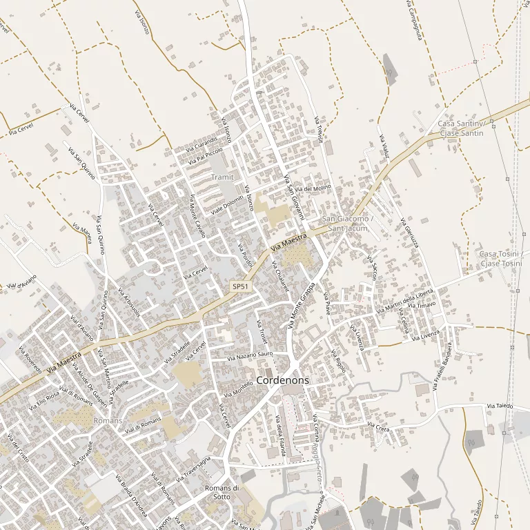 Mappa CORDENONS