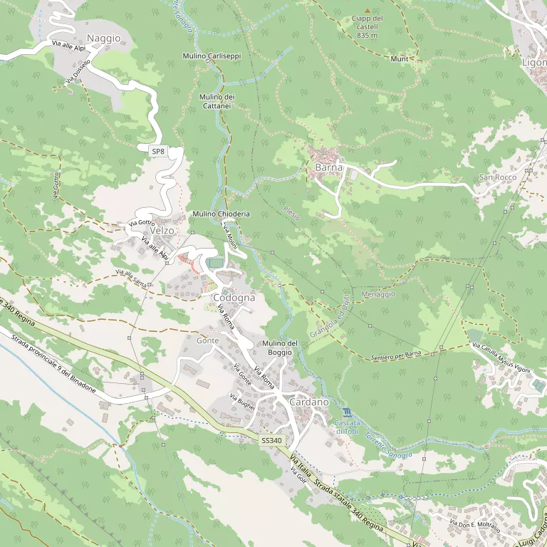 Mappa GRANDOLA ED UNITI