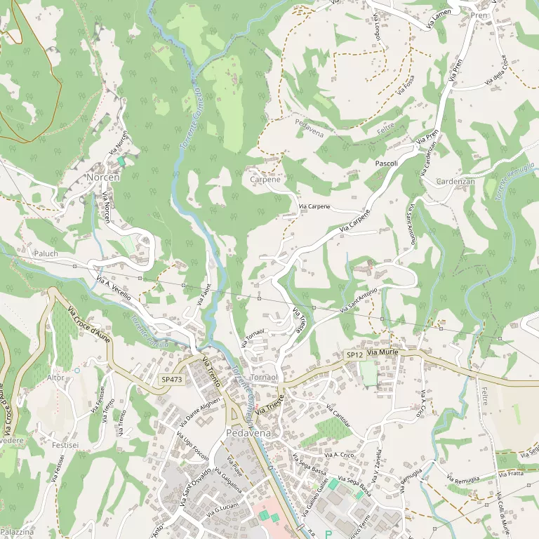 Mappa PEDAVENA