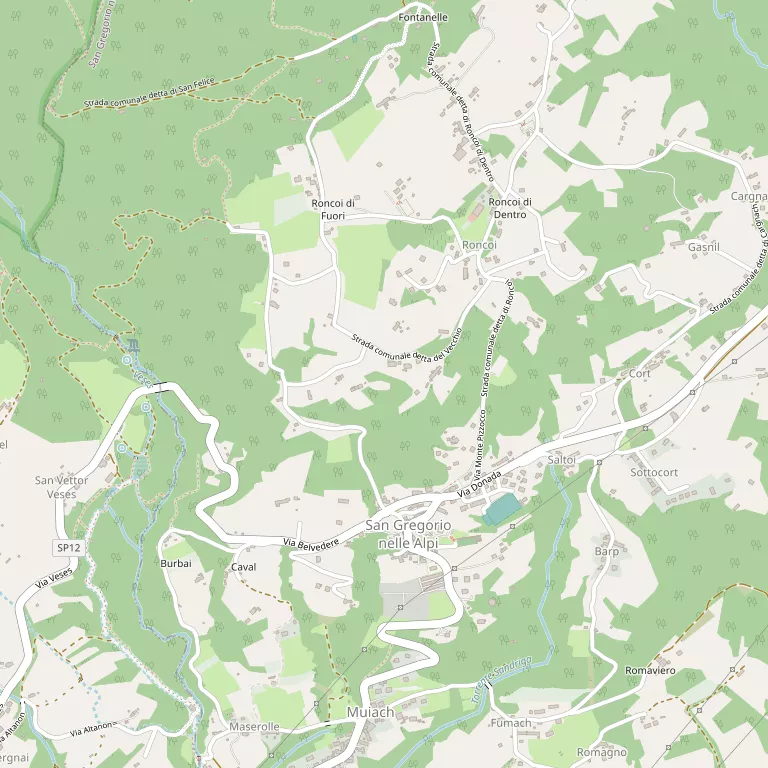 Mappa SAN GREGORIO NELLE ALPI