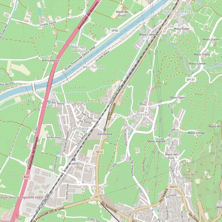 Mappa TERRE D'ADIGE