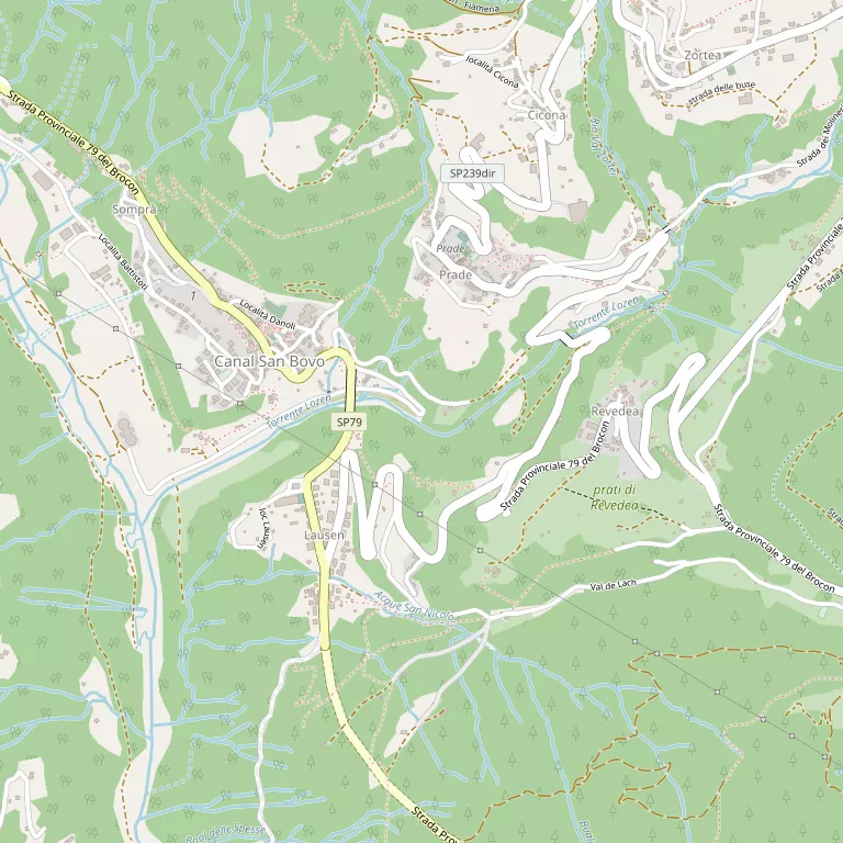Mappa CANAL SAN BOVO