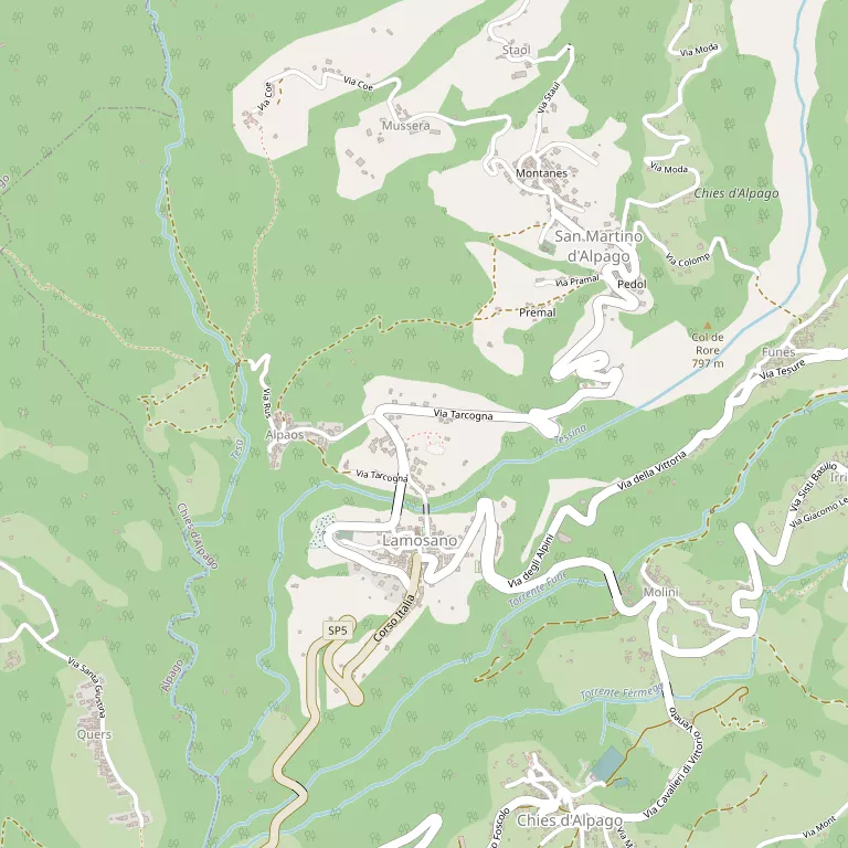 Mappa CHIES D'ALPAGO