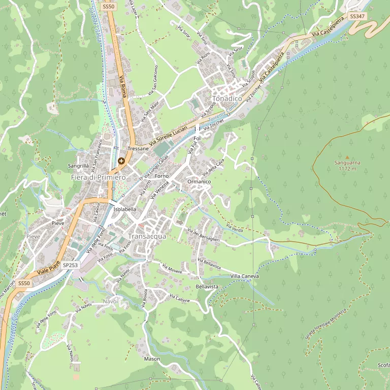 Mappa PRIMIERO SAN MARTINO DI CASTROZZA