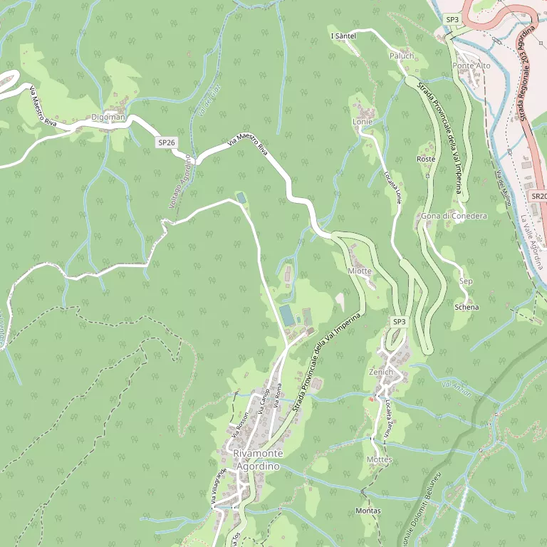Mappa RIVAMONTE AGORDINO