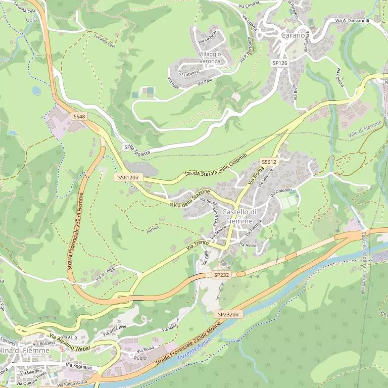 Mappa CASTELLO-MOLINA DI FIEMME
