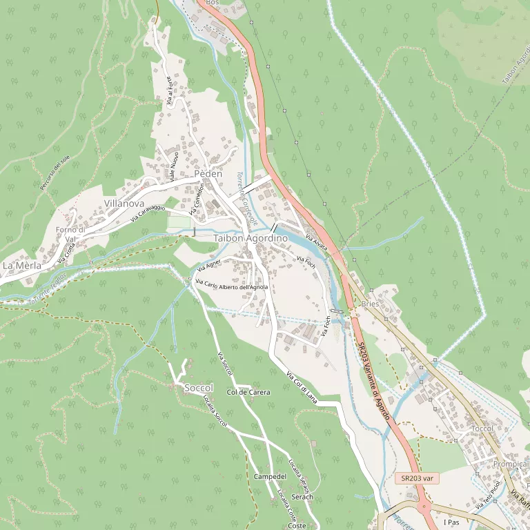 Mappa TAIBON AGORDINO